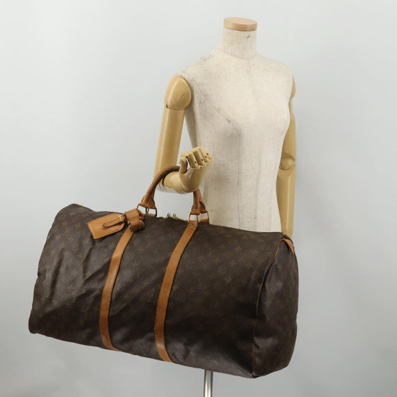 LOUIS VUITTON Monogram Keepall 60 Boston Bag M41422 LV Auth 187438A