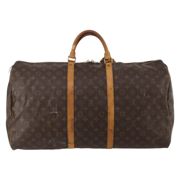 LOUIS VUITTON Monogram Keepall 60 Boston Bag M41422 LV Auth 187438A