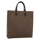 LOUIS VUITTON Damier Ebene Sac Plat Hand Bag N51140 LV Auth 187439-1