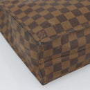 LOUIS VUITTON Damier Ebene Sac Plat Hand Bag N51140 LV Auth 187439-18