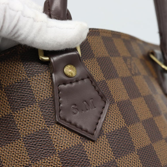 LOUIS VUITTON Damier Ebene Sac Plat Hand Bag N51140 LV Auth 187439
