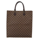 LOUIS VUITTON Damier Ebene Sac Plat Hand Bag N51140 LV Auth 187439-2