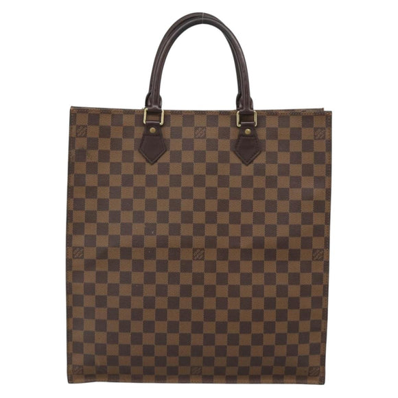 LOUIS VUITTON Damier Ebene Sac Plat Hand Bag N51140 LV Auth 187439