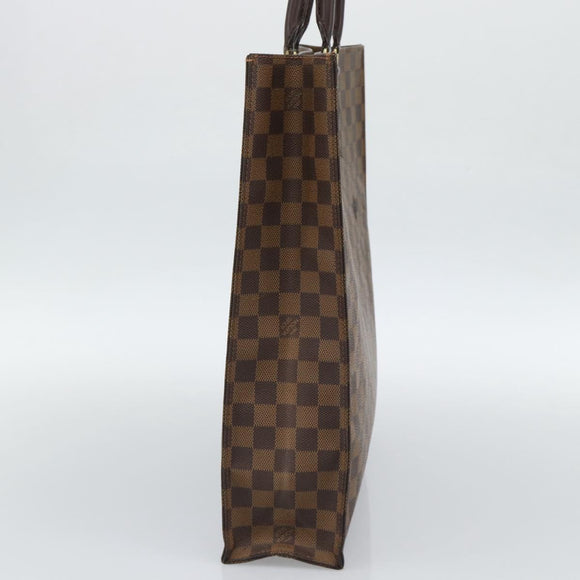 LOUIS VUITTON Damier Ebene Sac Plat Hand Bag N51140 LV Auth 187439