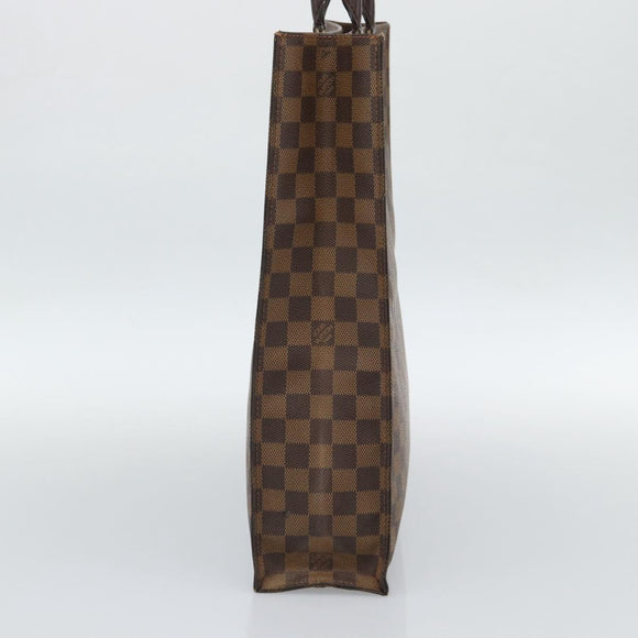 LOUIS VUITTON Damier Ebene Sac Plat Hand Bag N51140 LV Auth 187439
