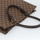 LOUIS VUITTON Damier Ebene Sac Plat Hand Bag N51140 LV Auth 187439-6