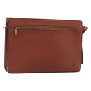 LOUIS VUITTON Epi Angian Clutch Bag Brown M52113 LV Auth 187442-1