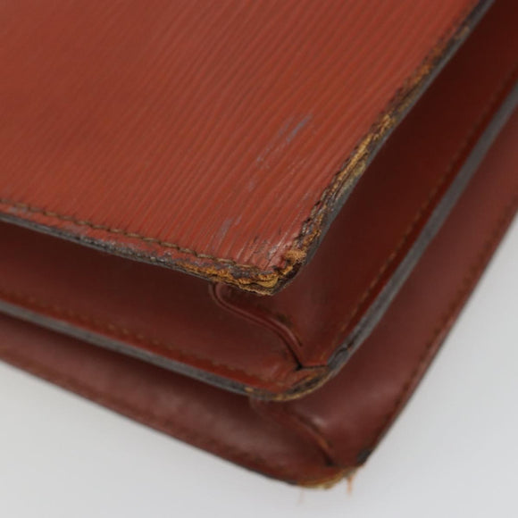 LOUIS VUITTON Epi Angian Clutch Bag Brown M52113 LV Auth 187442