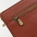 LOUIS VUITTON Epi Angian Clutch Bag Brown M52113 LV Auth 187442-18