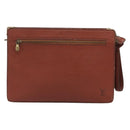 LOUIS VUITTON Epi Angian Clutch Bag Brown M52113 LV Auth 187442-13