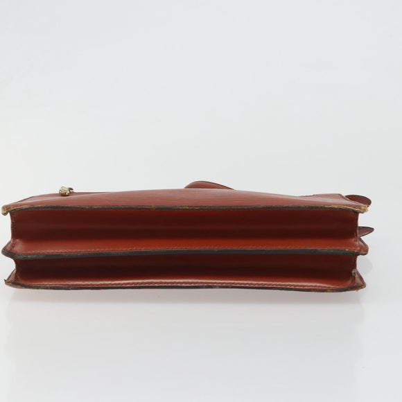 LOUIS VUITTON Epi Angian Clutch Bag Brown M52113 LV Auth 187442