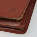 LOUIS VUITTON Epi Angian Clutch Bag Brown M52113 LV Auth 187442-14