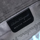 Salvatore Ferragamo Shoulder Bag Suede Blue Silver Auth 187443V-15