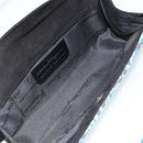 Salvatore Ferragamo Shoulder Bag Suede Blue Silver Auth 187443V-16