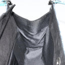 Salvatore Ferragamo Shoulder Bag Suede Blue Silver Auth 187443V-17
