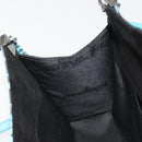 Salvatore Ferragamo Shoulder Bag Suede Blue Silver Auth 187443V-18