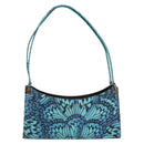 Salvatore Ferragamo Shoulder Bag Suede Blue Silver Auth 187443V-2