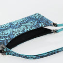 Salvatore Ferragamo Shoulder Bag Suede Blue Silver Auth 187443V-6