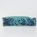 Salvatore Ferragamo Shoulder Bag Suede Blue Silver Auth 187443V-9