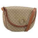 CELINE Macadam Canvas Shoulder Bag PVC Beige Gold Auth 187444A-1