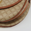 CELINE Macadam Canvas Shoulder Bag PVC Beige Gold Auth 187444A-14