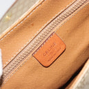 CELINE Macadam Canvas Shoulder Bag PVC Beige Gold Auth 187444A-19