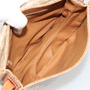 CELINE Macadam Canvas Shoulder Bag PVC Beige Gold Auth 187444A-10