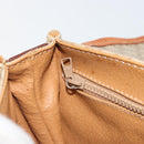 CELINE Macadam Canvas Shoulder Bag PVC Beige Gold Auth 187444A-22