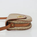 CELINE Macadam Canvas Shoulder Bag PVC Beige Gold Auth 187444A-4