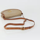 CELINE Macadam Canvas Shoulder Bag PVC Beige Gold Auth 187444A-7