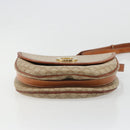 CELINE Macadam Canvas Shoulder Bag PVC Beige Gold Auth 187444A-5