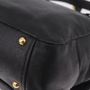 Miu Miu Shoulder Bag Leather 2way Black Gold Auth 187448V-18