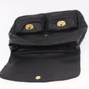 Miu Miu Shoulder Bag Leather 2way Black Gold Auth 187448V-10