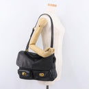 Miu Miu Shoulder Bag Leather 2way Black Gold Auth 187448V-28