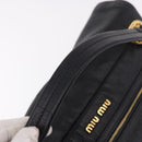 Miu Miu Shoulder Bag Leather 2way Black Gold Auth 187448V-7