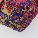 FENDI Mamma Baguette Shoulder Bag Canvas Multicolor Gold Auth 187450SM-16