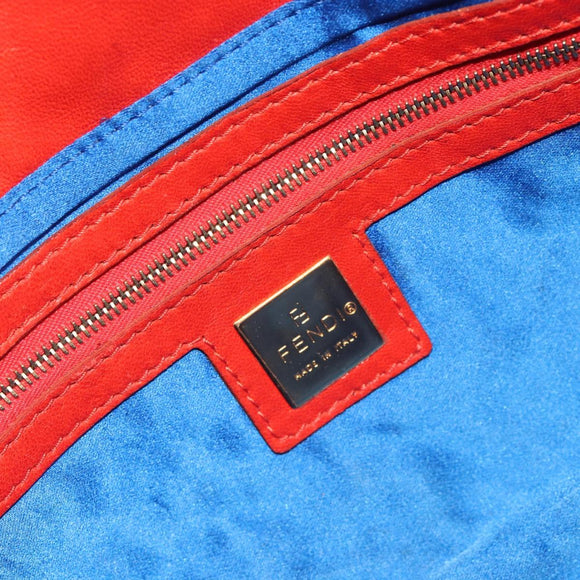 FENDI Mamma Baguette Shoulder Bag Canvas Multicolor Gold Auth 187450SM
