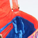 FENDI Mamma Baguette Shoulder Bag Canvas Multicolor Gold Auth 187450SM-23