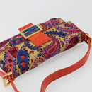 FENDI Mamma Baguette Shoulder Bag Canvas Multicolor Gold Auth 187450SM-6