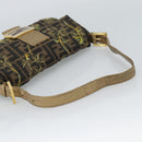 FENDI Zucca Canvas Mamma Baguette Shoulder Bag Black Gold Brown Auth 187451SM-7