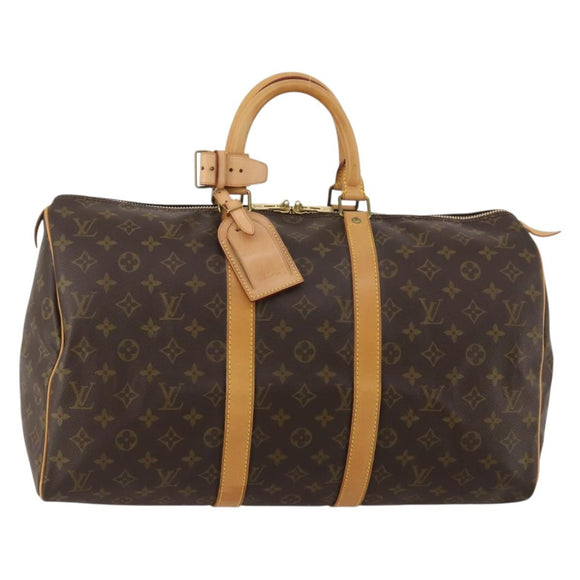 LOUIS VUITTON Monogram Keepall 45 Boston Bag M41428 LV Auth 187452V