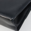 Salvatore Ferragamo Gancini Shoulder Bag Leather Navy Gold Auth 187453-14