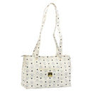 MCM Vicetos Logogram Tote Bag PVC Leather White Auth 187455-1