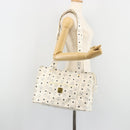 MCM Vicetos Logogram Tote Bag PVC Leather White Auth 187455-25