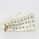 MCM Vicetos Logogram Tote Bag PVC Leather White Auth 187455-5