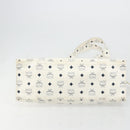MCM Vicetos Logogram Tote Bag PVC Leather White Auth 187455-9