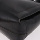 CELINE Shoulder Bag Leather Black Gold Auth 187456-14