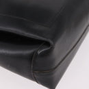 CELINE Shoulder Bag Leather Black Gold Auth 187456-15