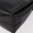 CELINE Shoulder Bag Leather Black Gold Auth 187456-16
