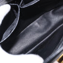 CELINE Shoulder Bag Leather Black Gold Auth 187456-11
